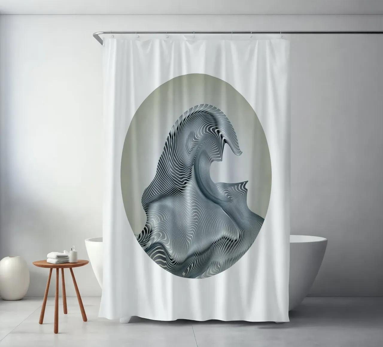 Silver Wave douchegordijn van Angelo Cerantola