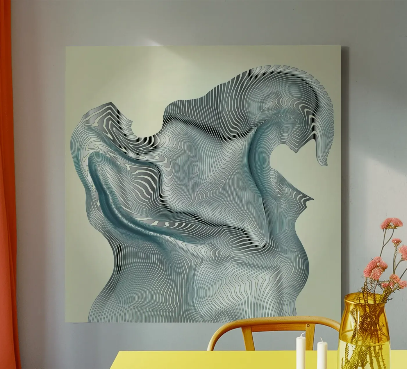 Silver Wave canvas van Angelo Cerantola