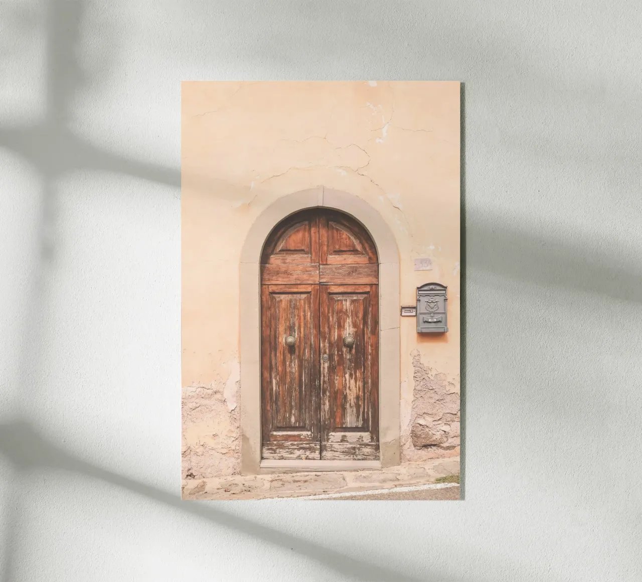 Florence, Italy I Damaged retro vintage wooden door acrylic glass by Julie Travel Photography