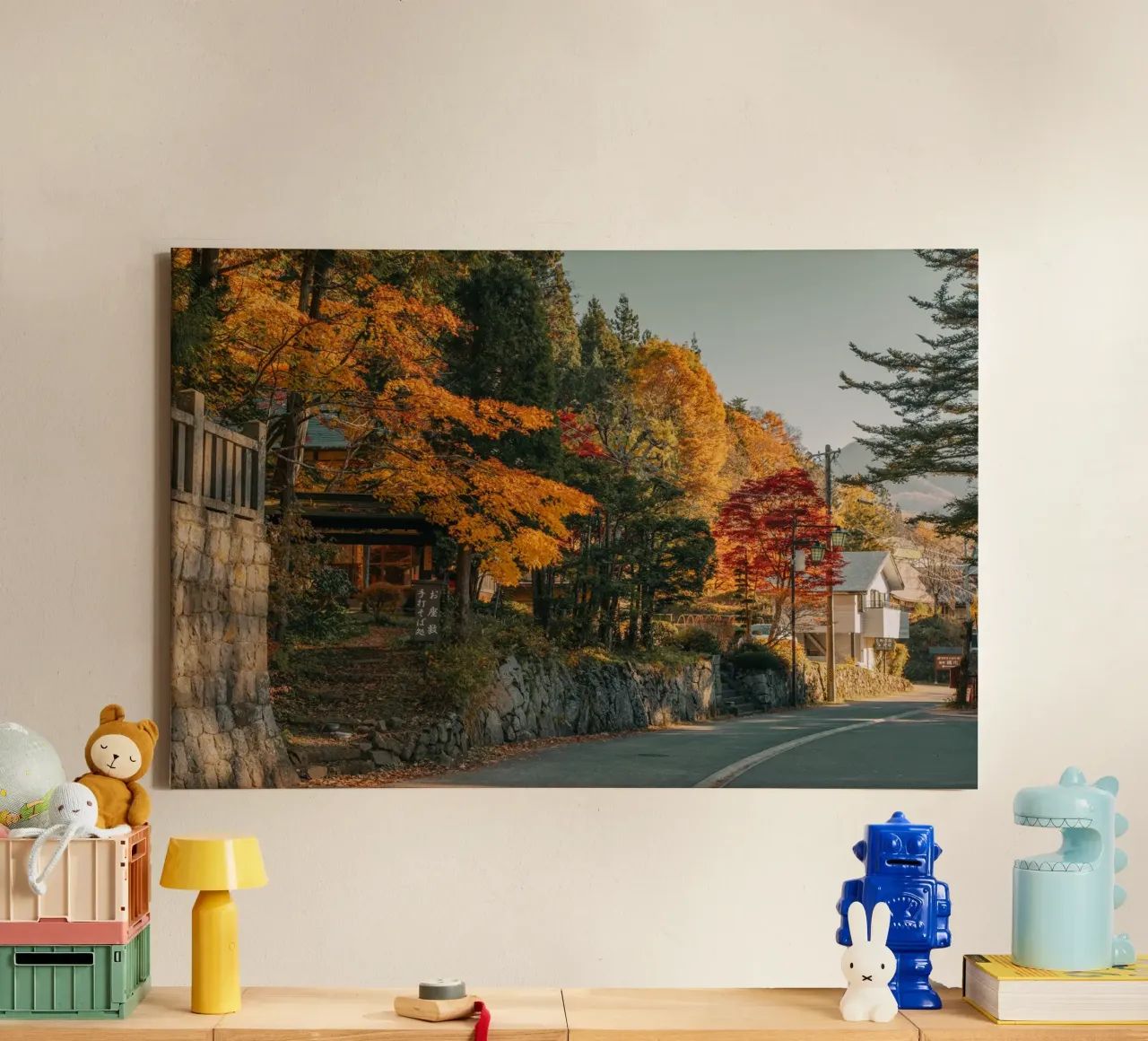 Strada d'autunno sulle Alpi giapponesi tela con Cornice a cassetta da Marcel Bisig