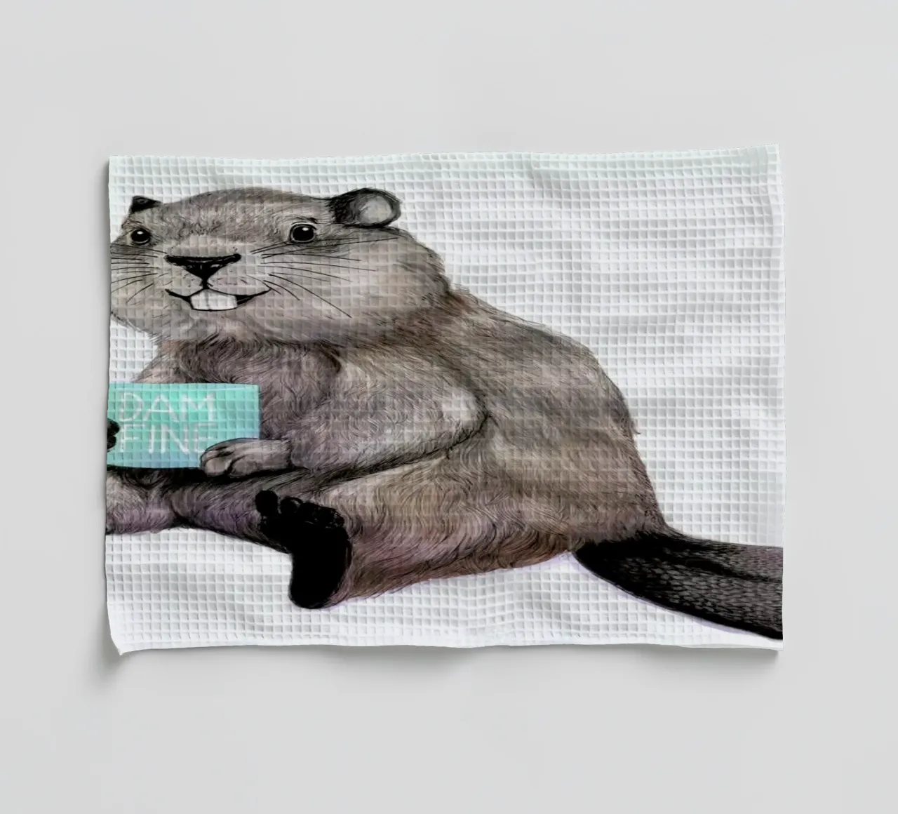 Damn Fine Coffee tea towel by Laura Graves