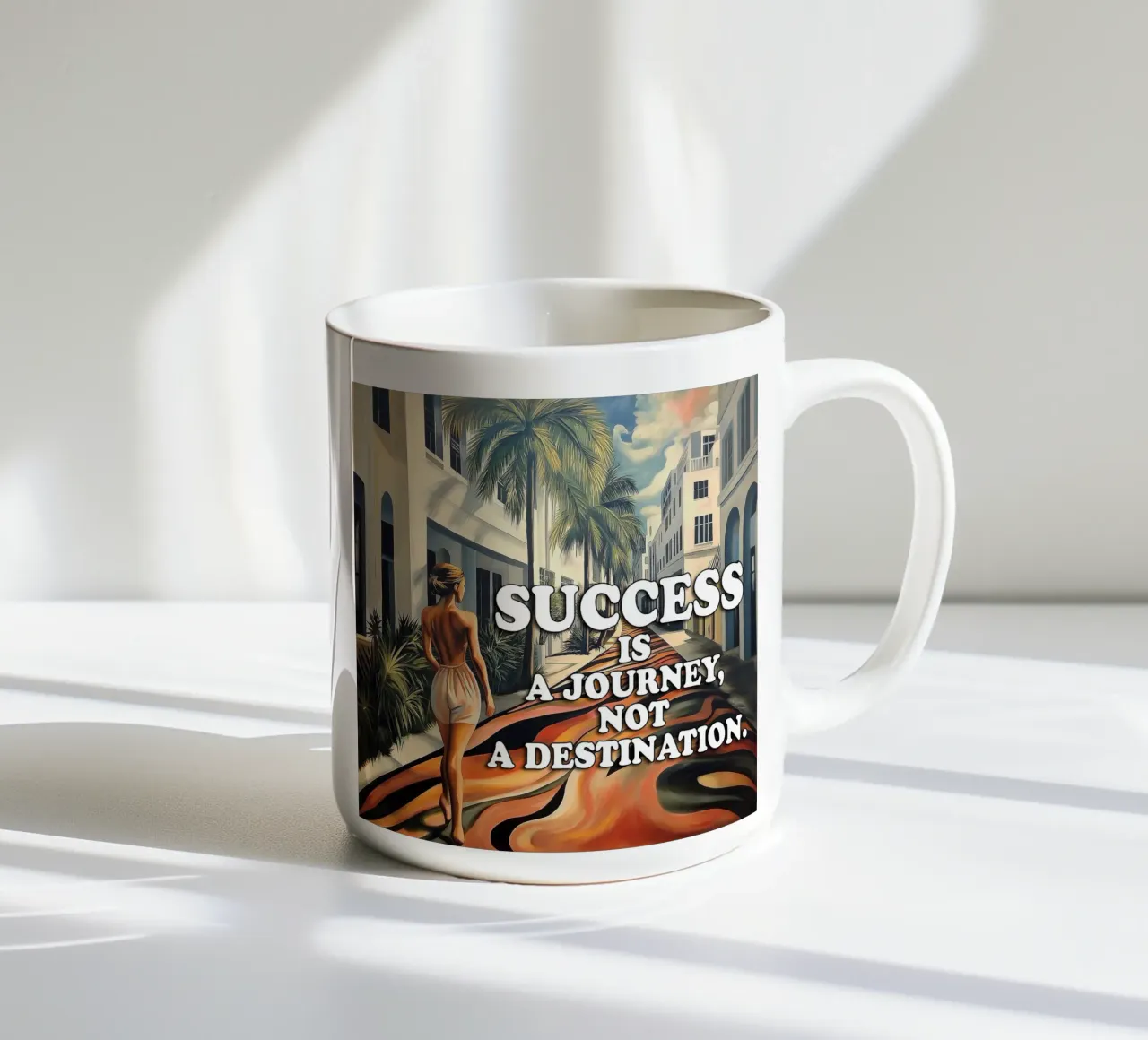 Godetevi il percorso tazza in ceramica da Motivate-Today