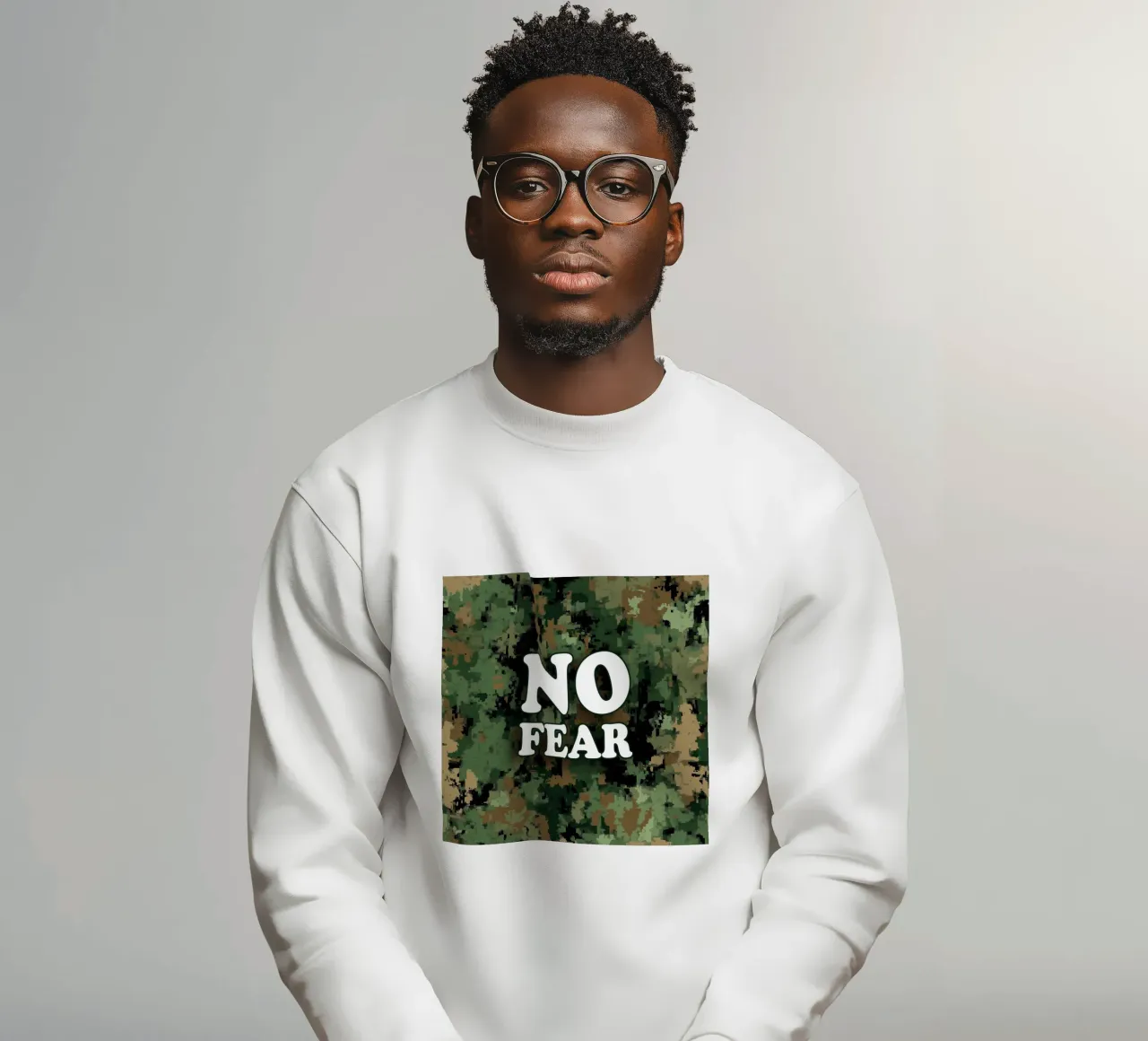 Camuflaje intrépido sudadera de Motivate-Today
