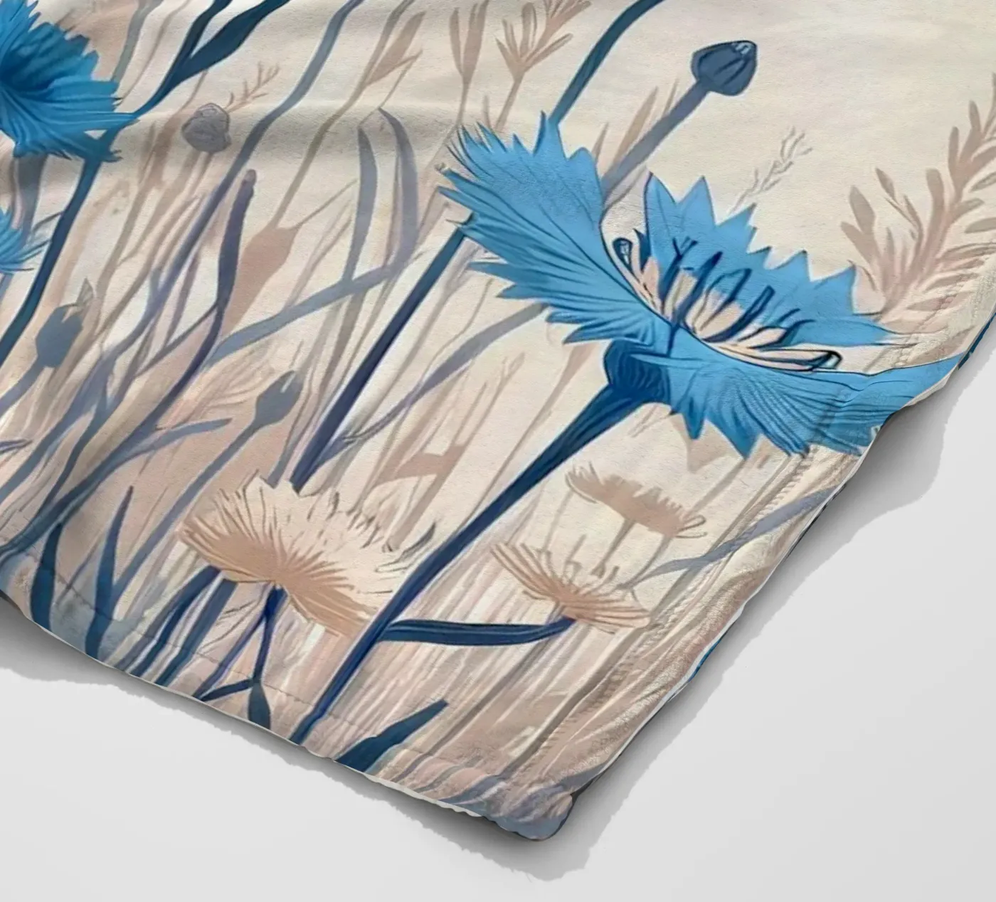 Cornflowers fleece blanket by Digital Naive