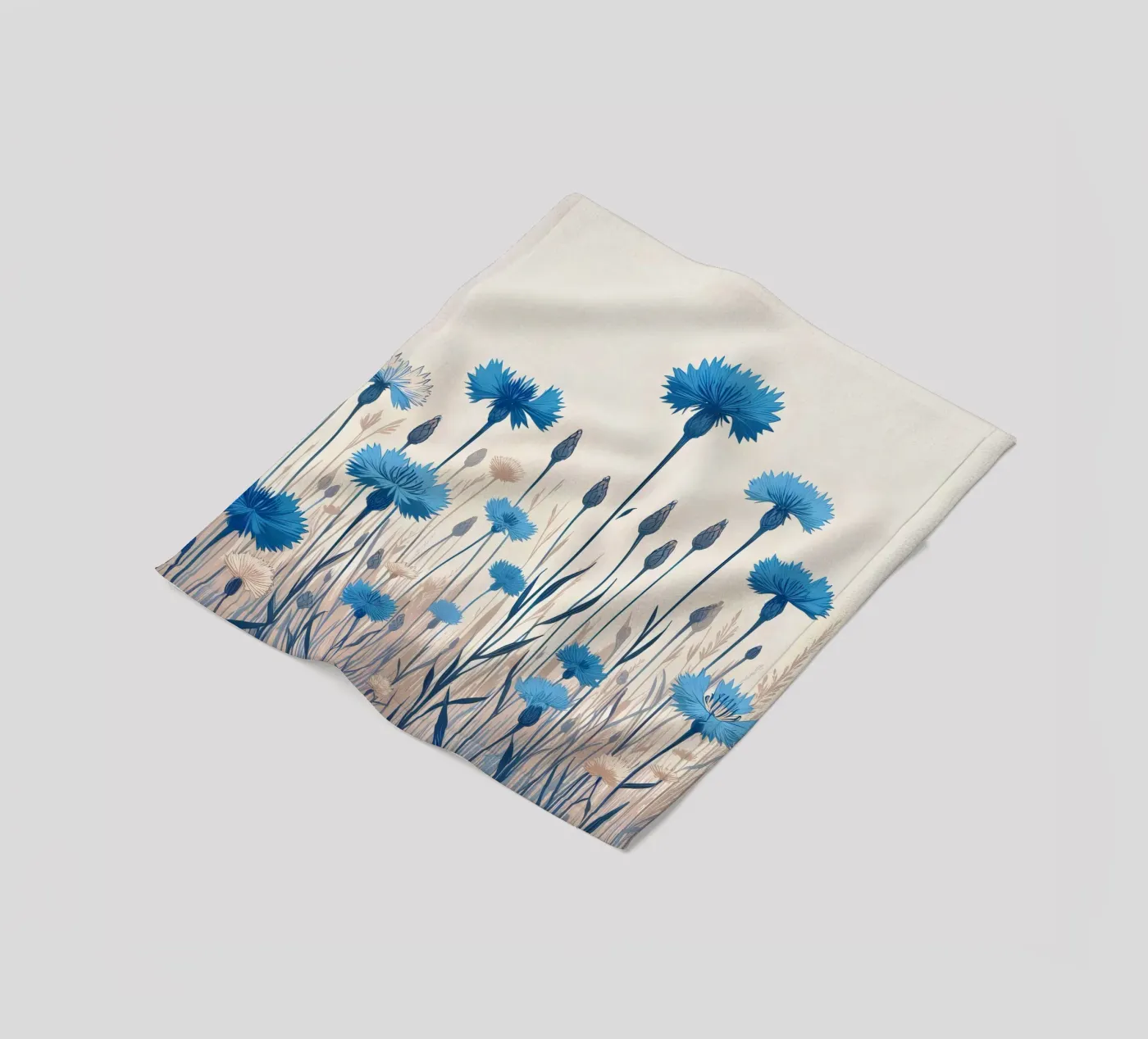 Cornflowers fleece blanket by Digital Naive