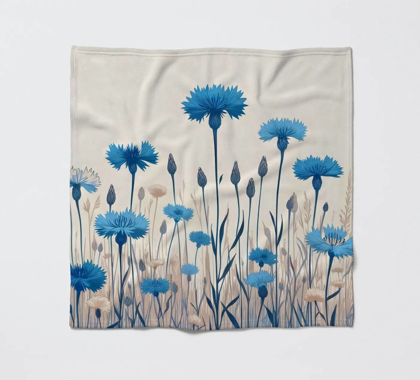 Cornflowers fleece blanket by Digital Naive