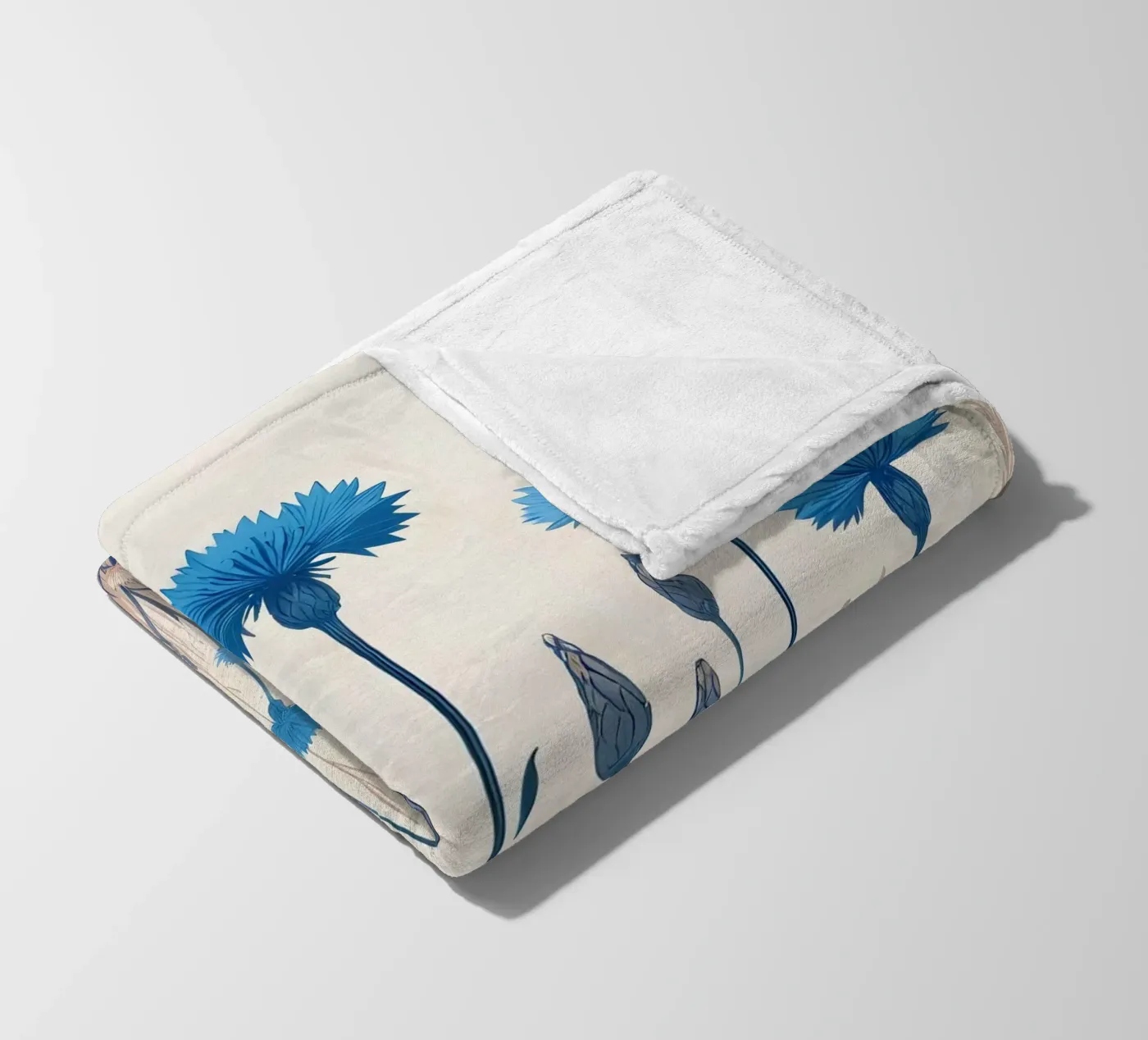 Cornflowers fleece blanket by Digital Naive