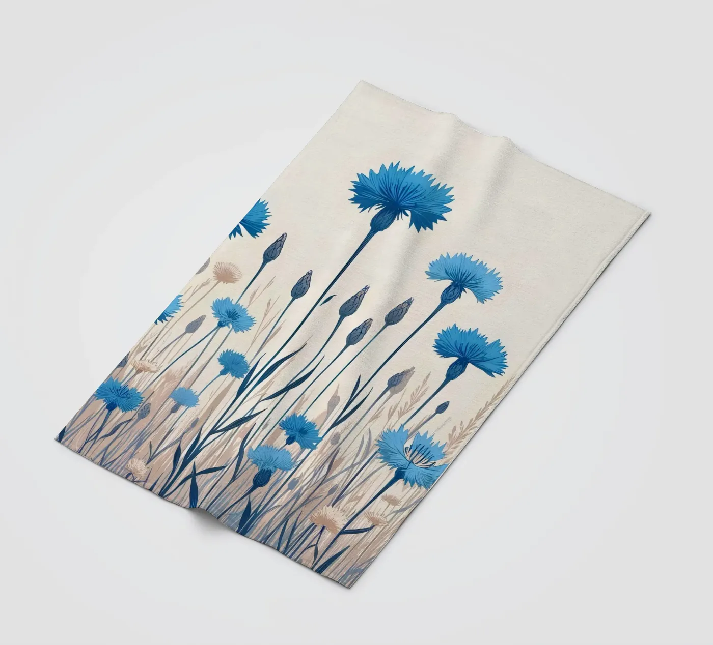 Cornflowers fleece blanket by Digital Naive