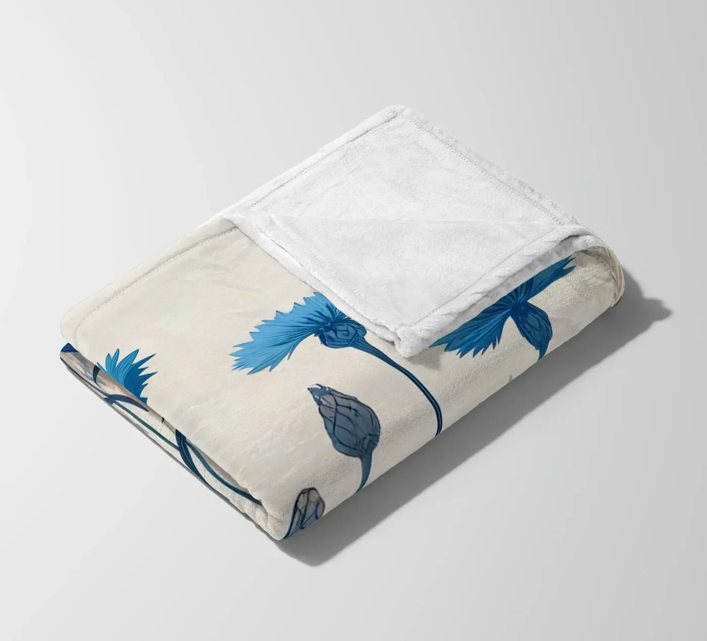 Cornflowers fleece blanket by Digital Naive
