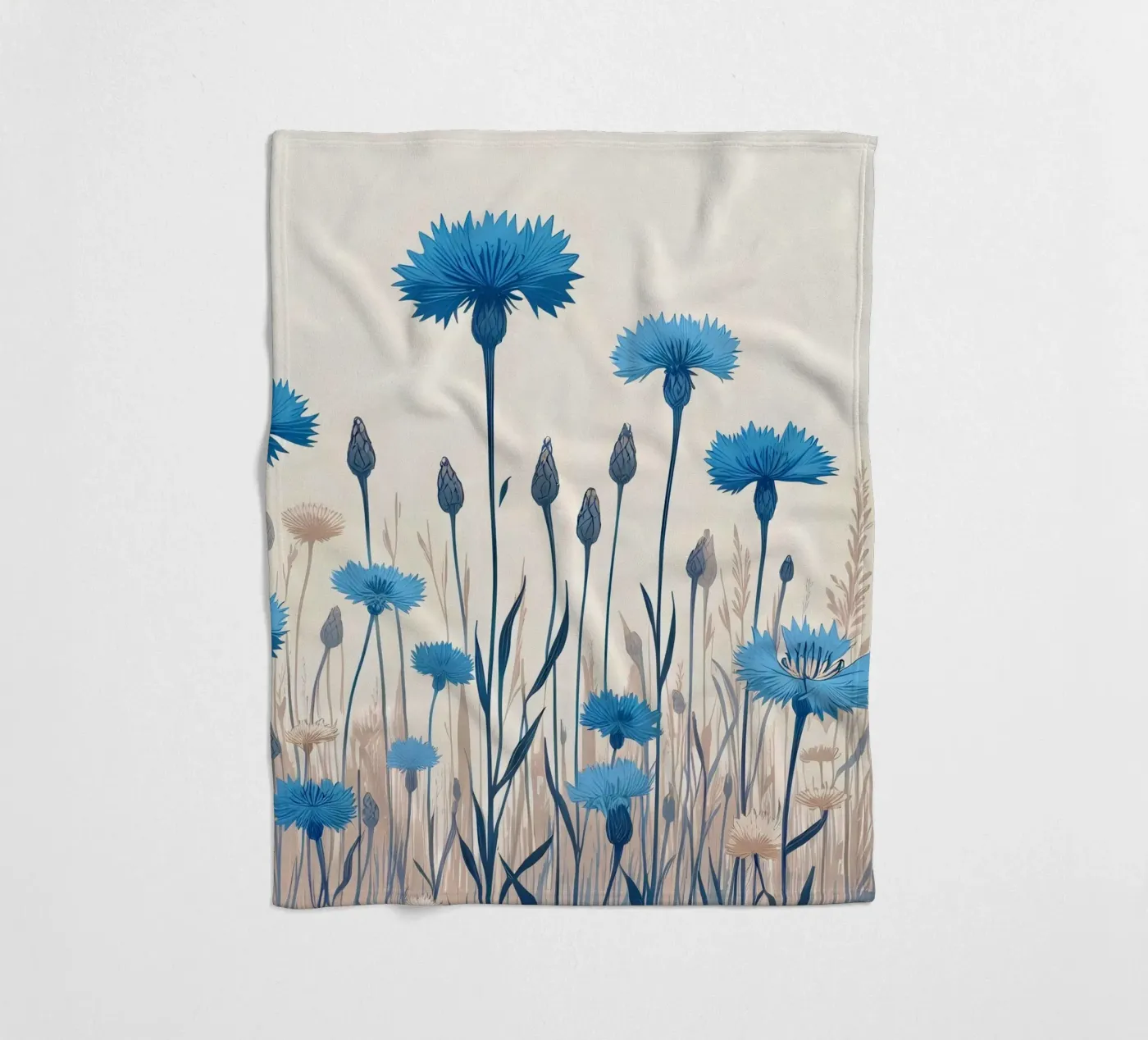 Cornflowers fleece blanket by Digital Naive