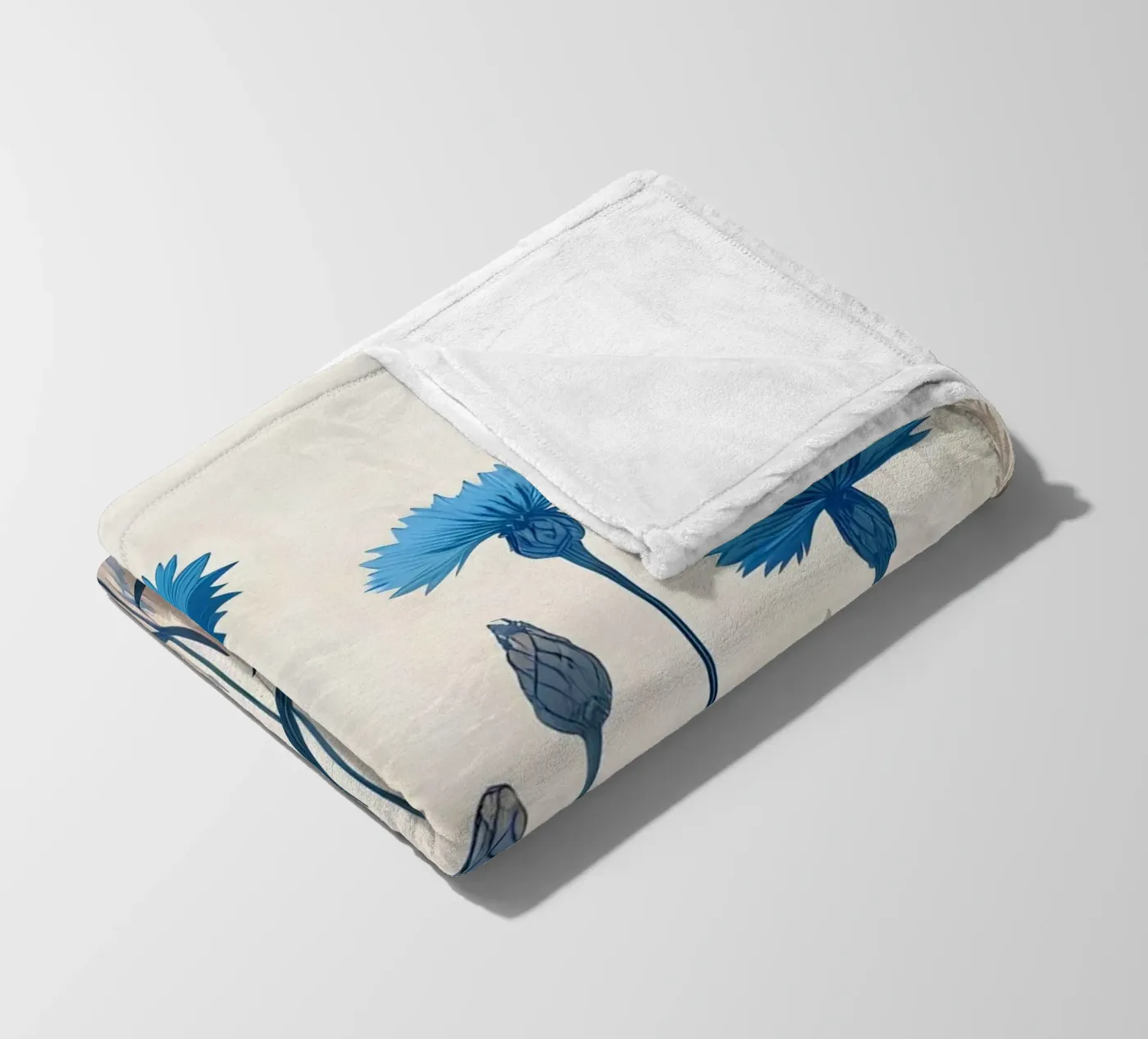Cornflowers fleece blanket by Digital Naive