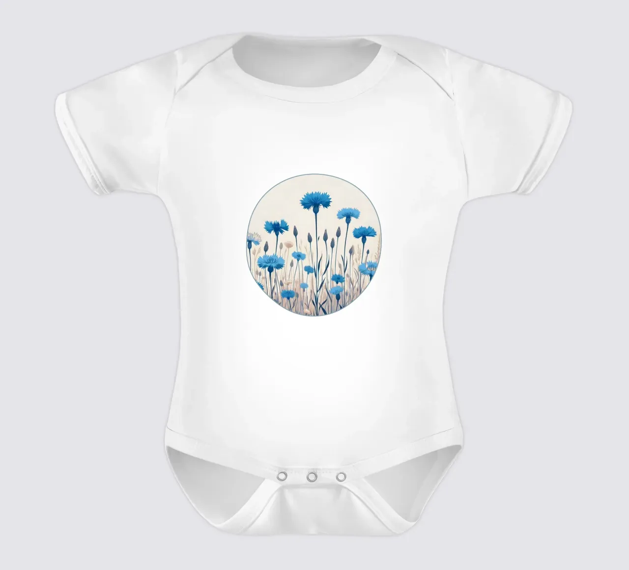 Bleuets body bébé de Digital Naive