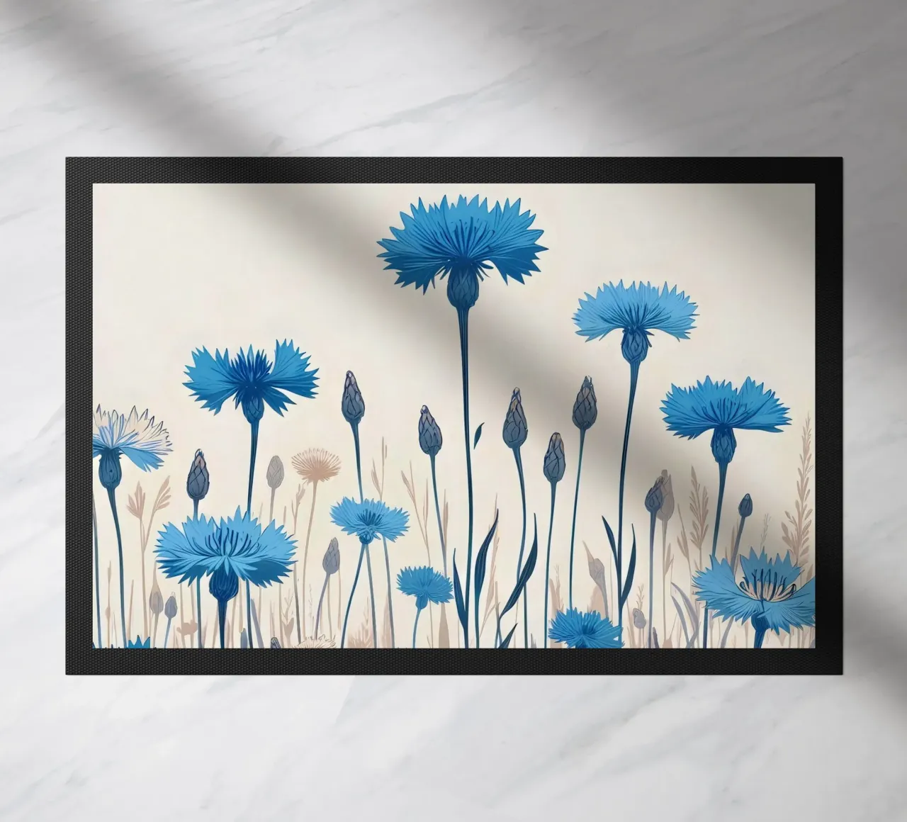 Cornflowers doormat by Digital Naive