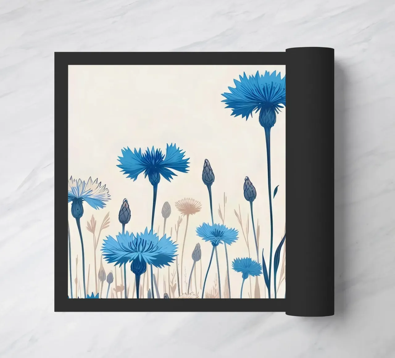 Cornflowers doormat by Digital Naive