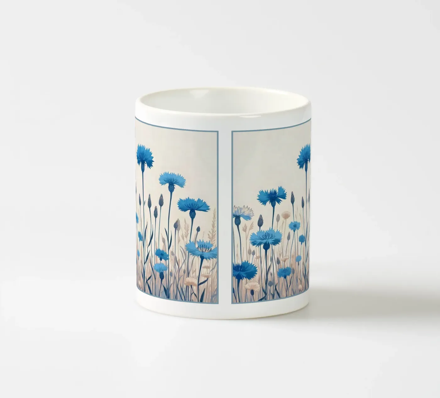 Cornflowers Keramik Tasse von Digital Naive