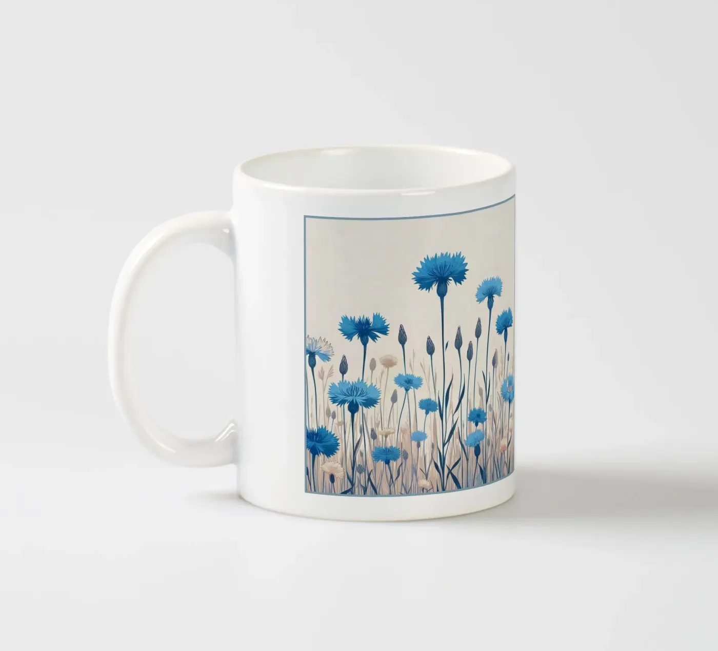 Cornflowers Keramik Tasse von Digital Naive