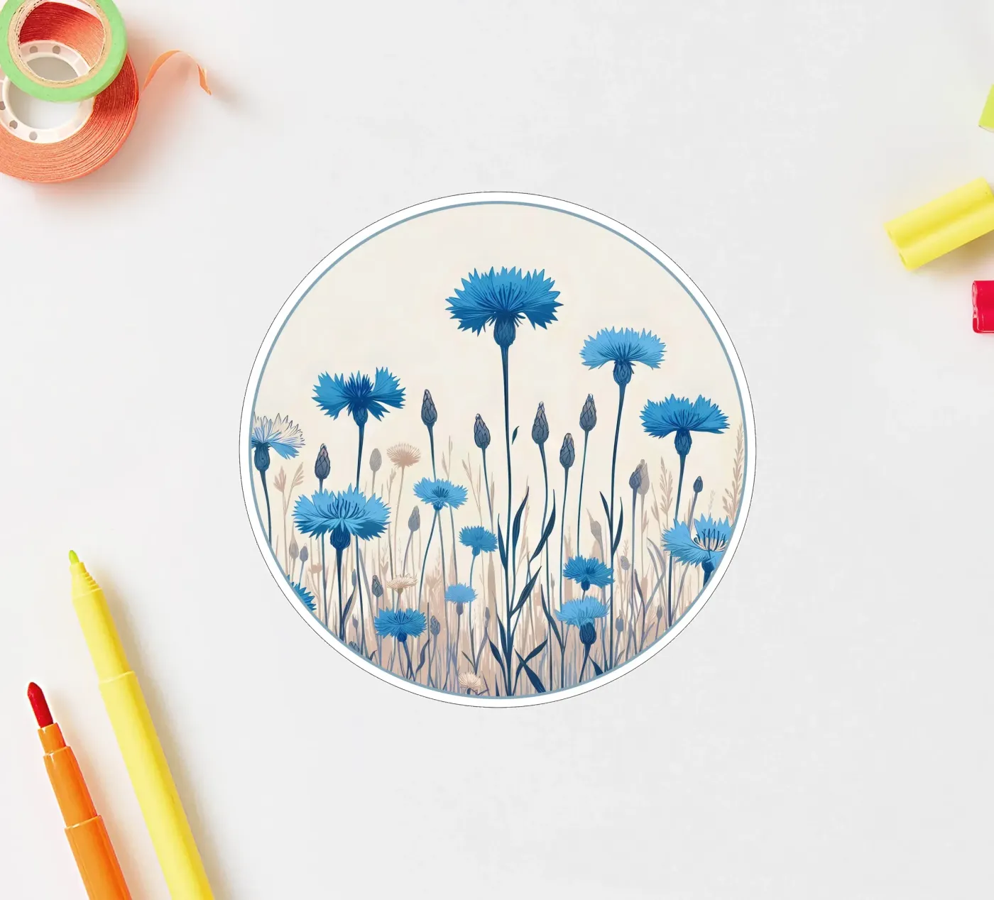 Cornflowers sticker by Digital Naive