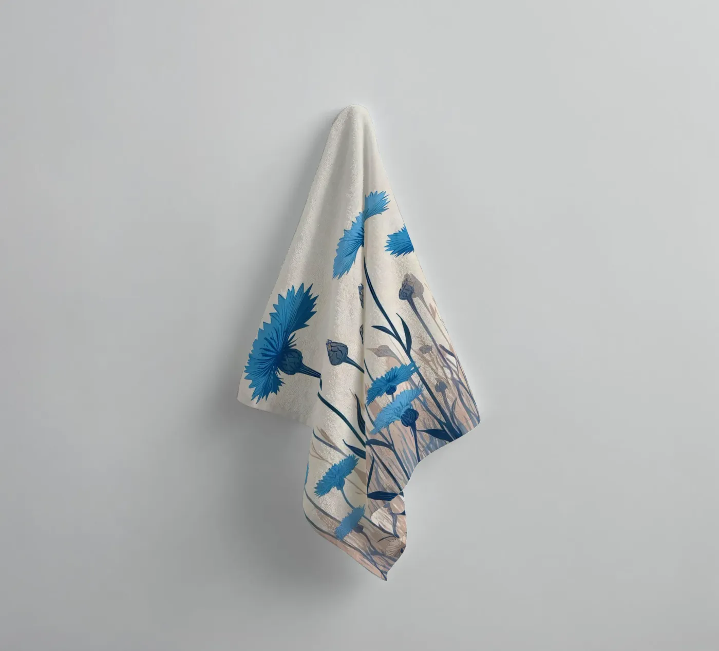 Cornflowers towel by Digital Naive