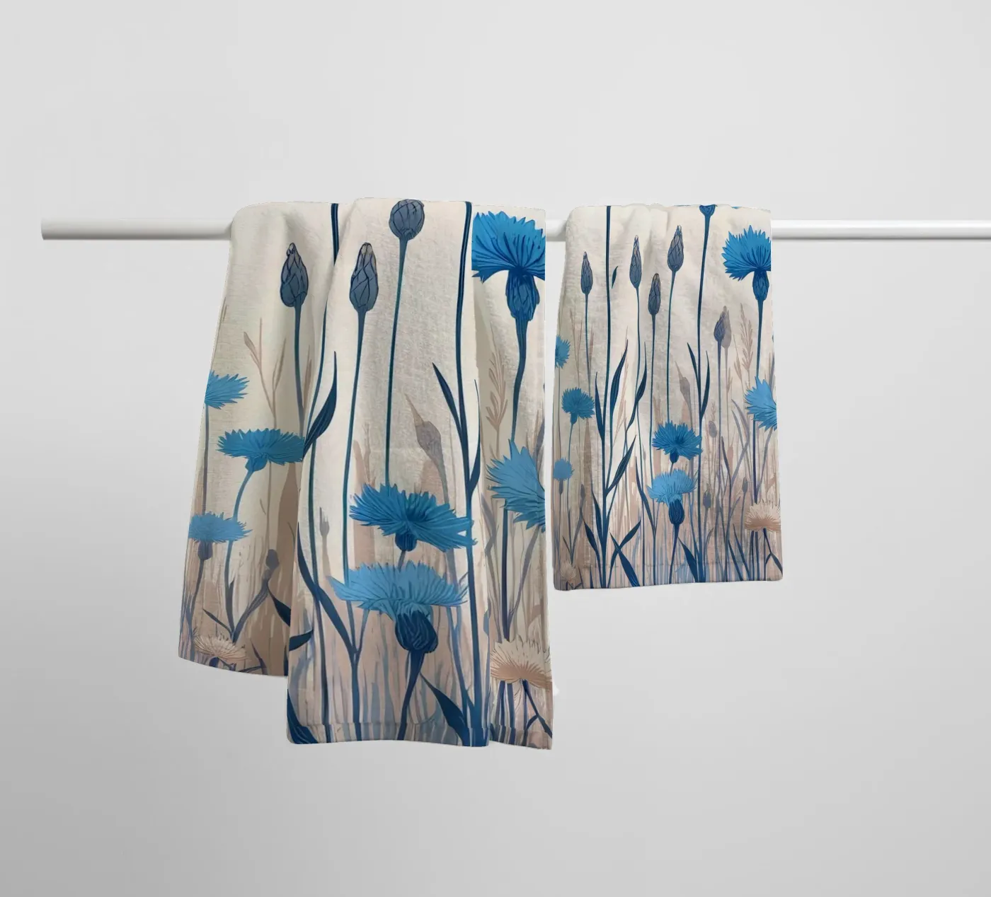 Cornflowers towel by Digital Naive