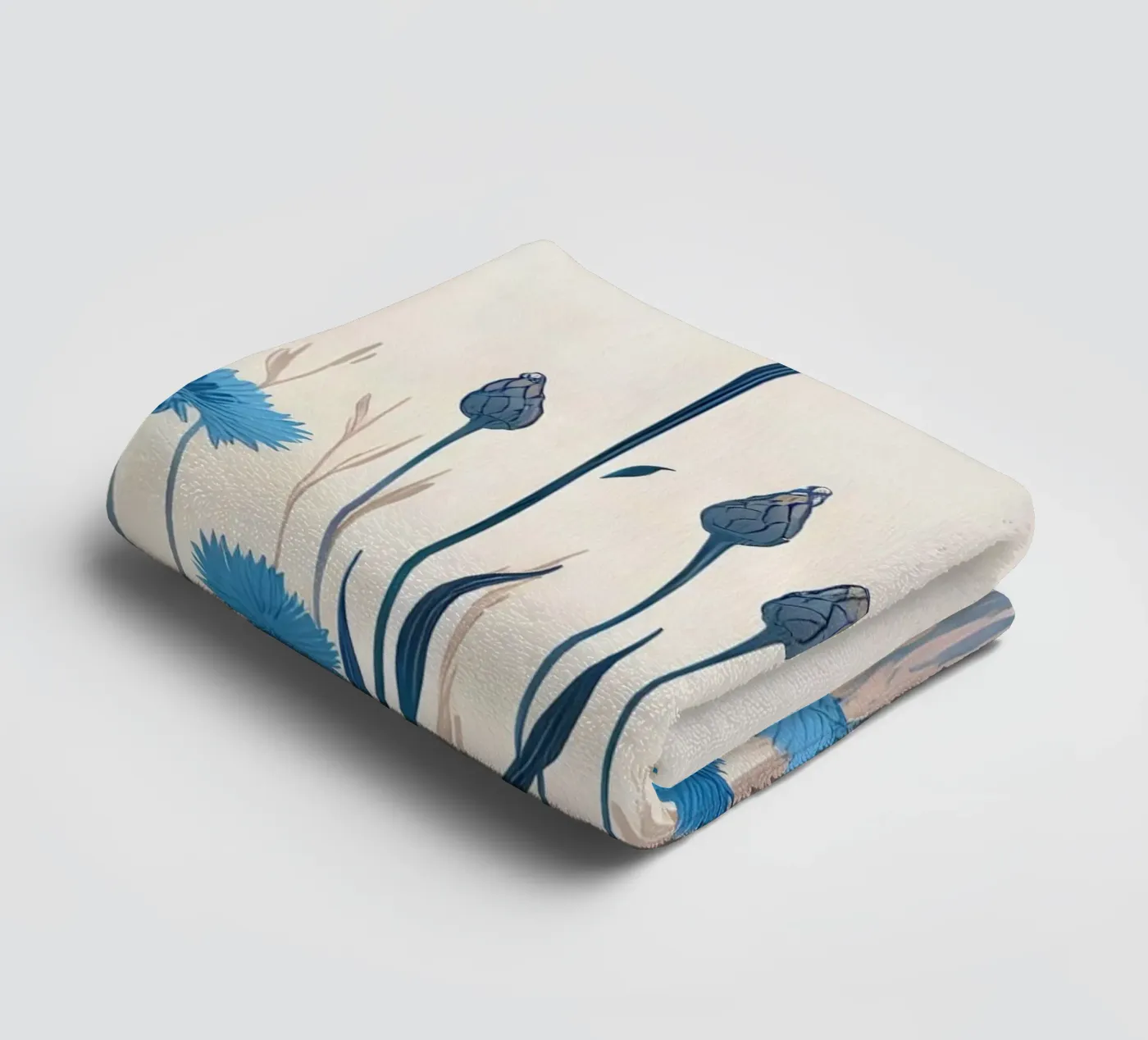 Cornflowers towel by Digital Naive