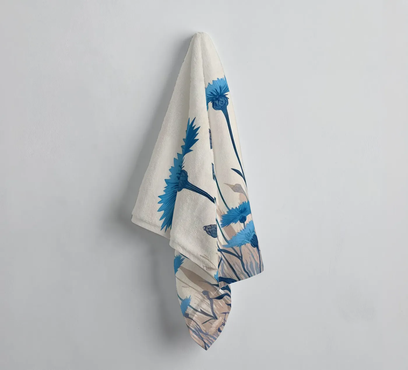 Cornflowers towel by Digital Naive