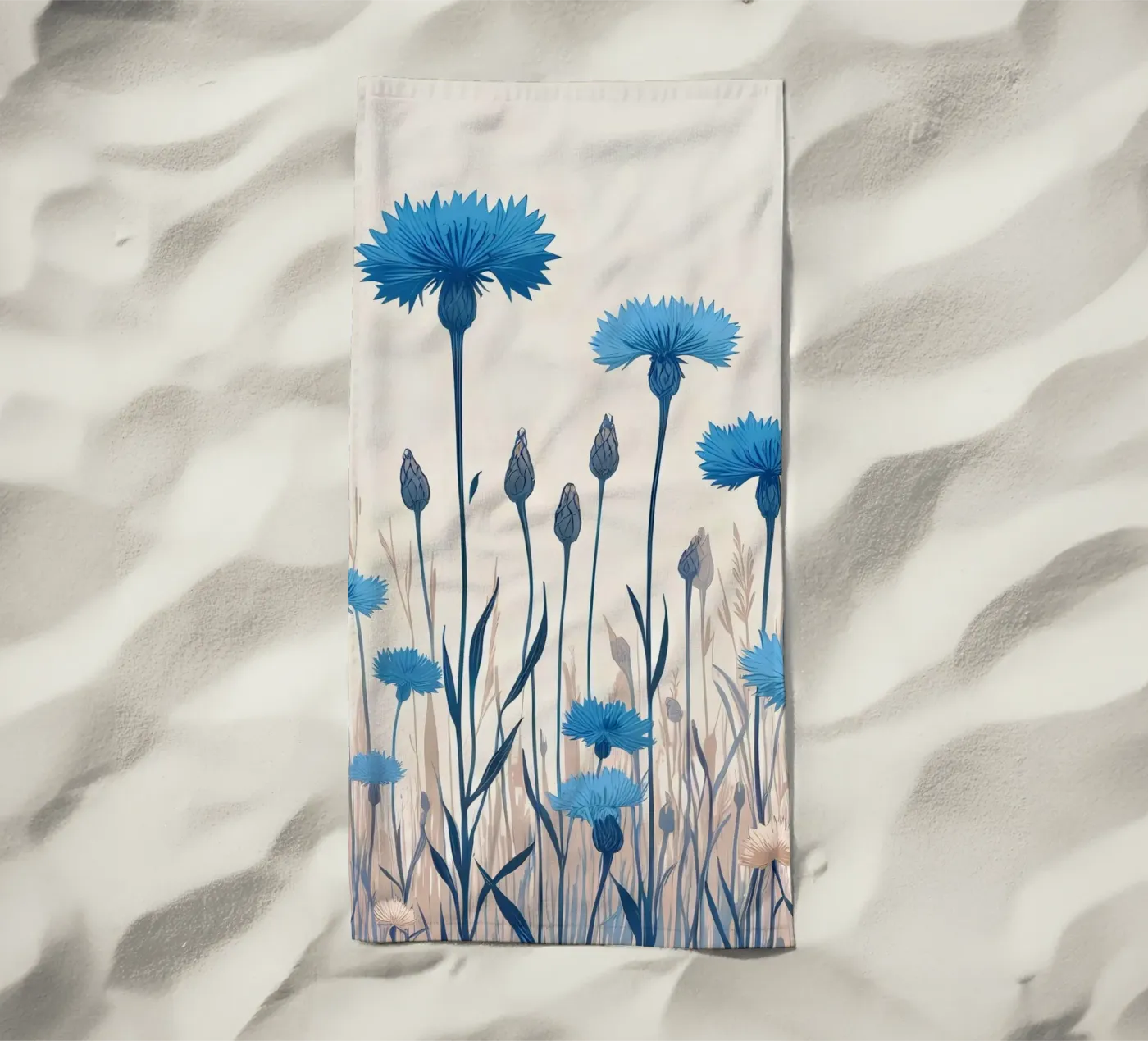 Cornflowers Strandtuch von Digital Naive