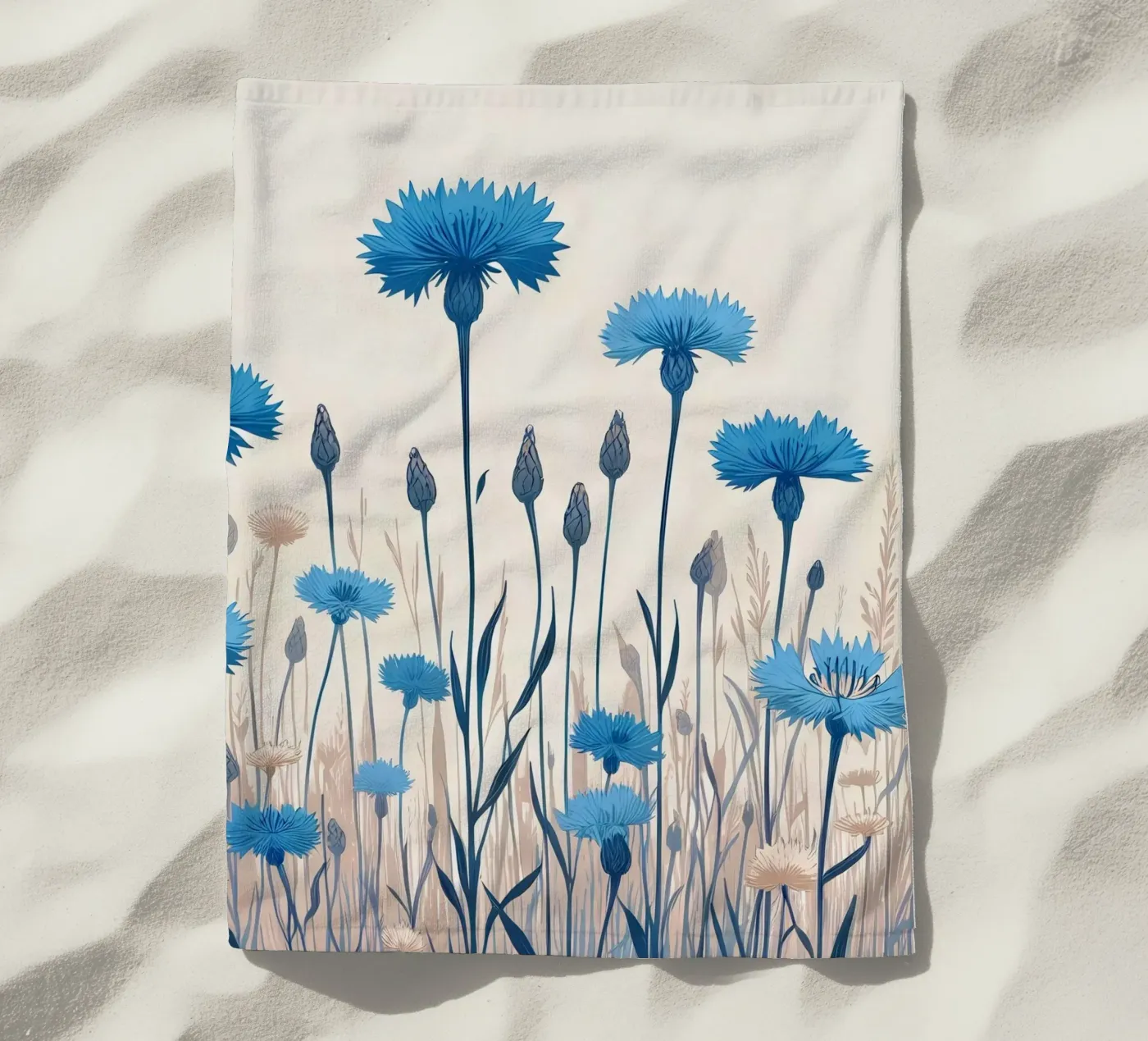 Cornflowers Strandtuch von Digital Naive