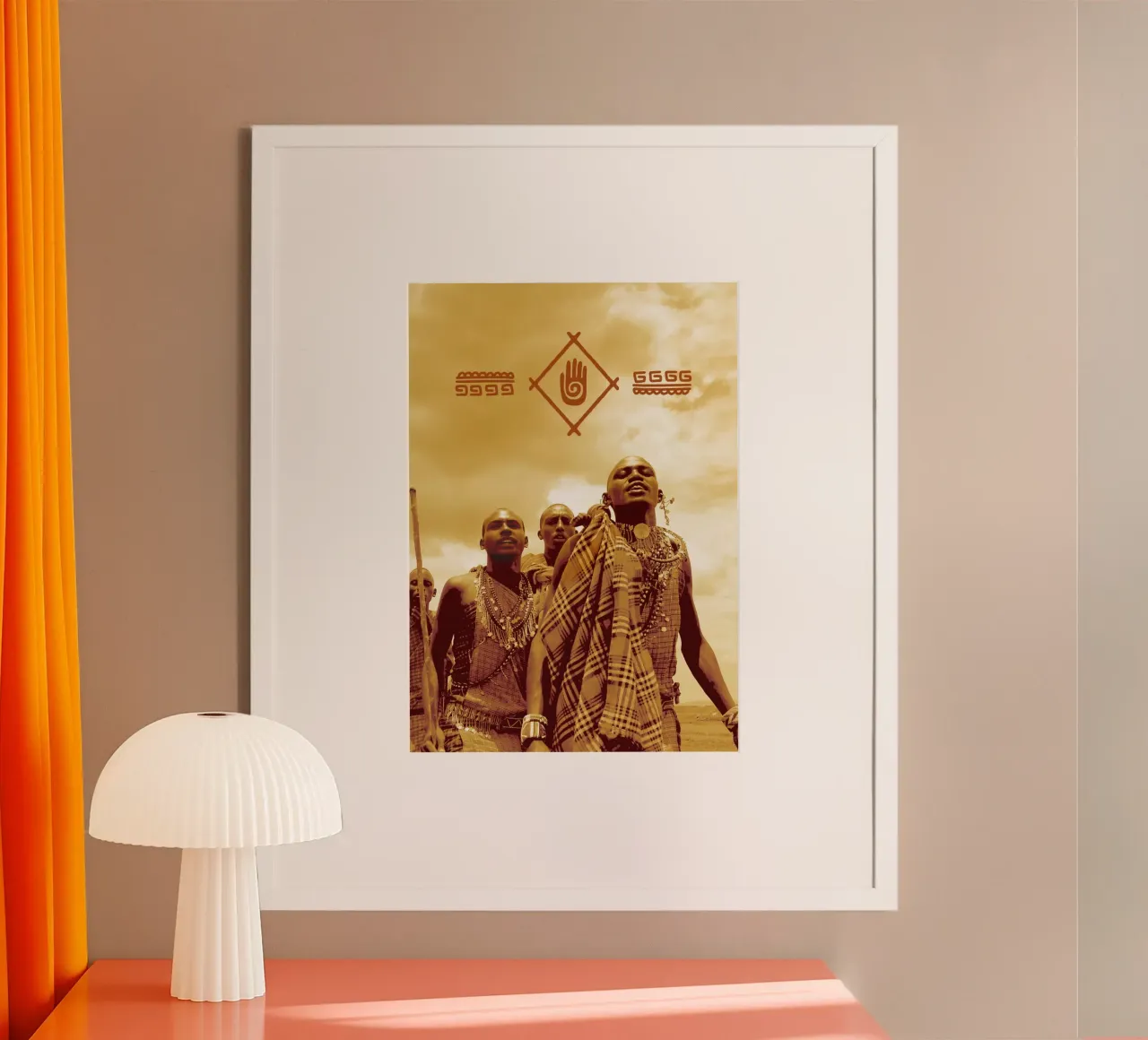 Masai poster con telaio in alluminio da ArtColorCreation