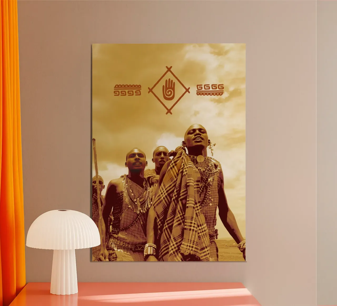 Masai poster con telaio in alluminio da ArtColorCreation
