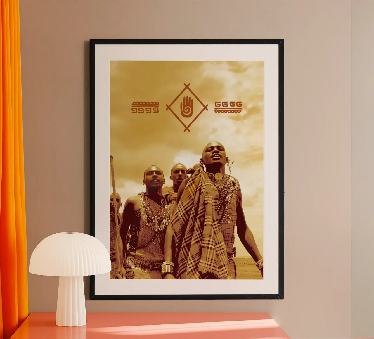 Masai poster con telaio in alluminio da ArtColorCreation