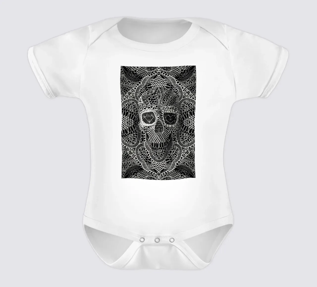 Lace Skull body neonato maniche corte da Ali Gulec