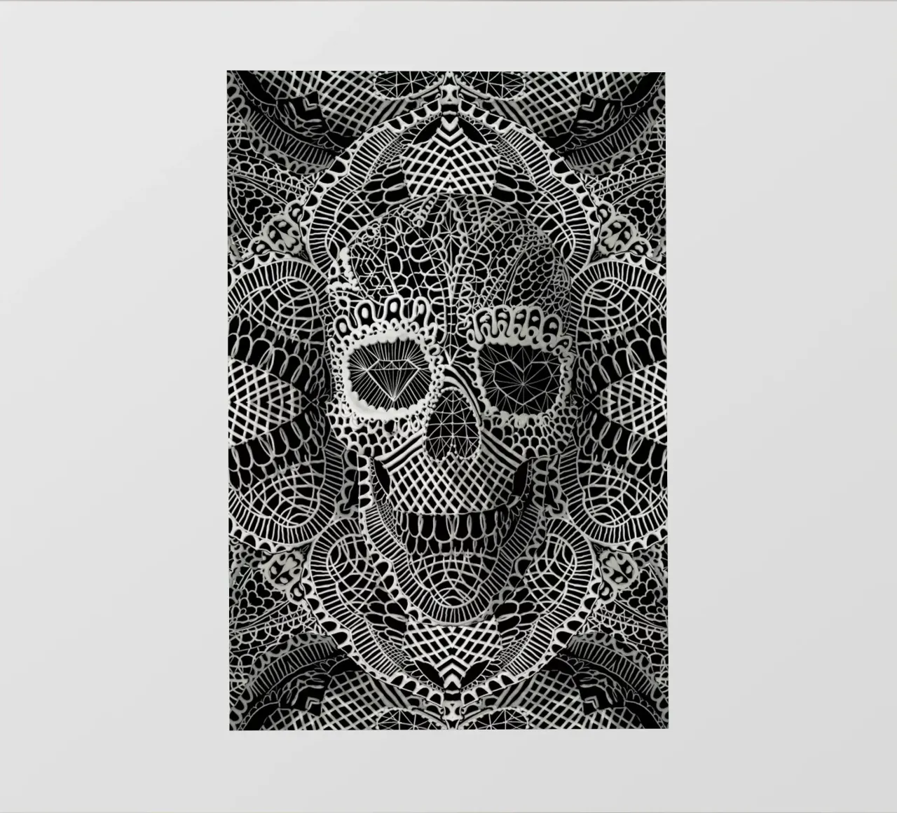 Lace Skull pellicola backlit da Ali Gulec