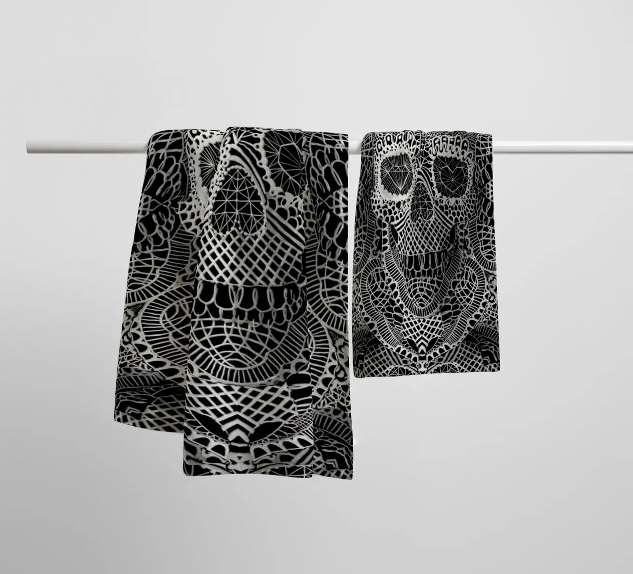 Lace Skull asciugamano da bagno da Ali Gulec