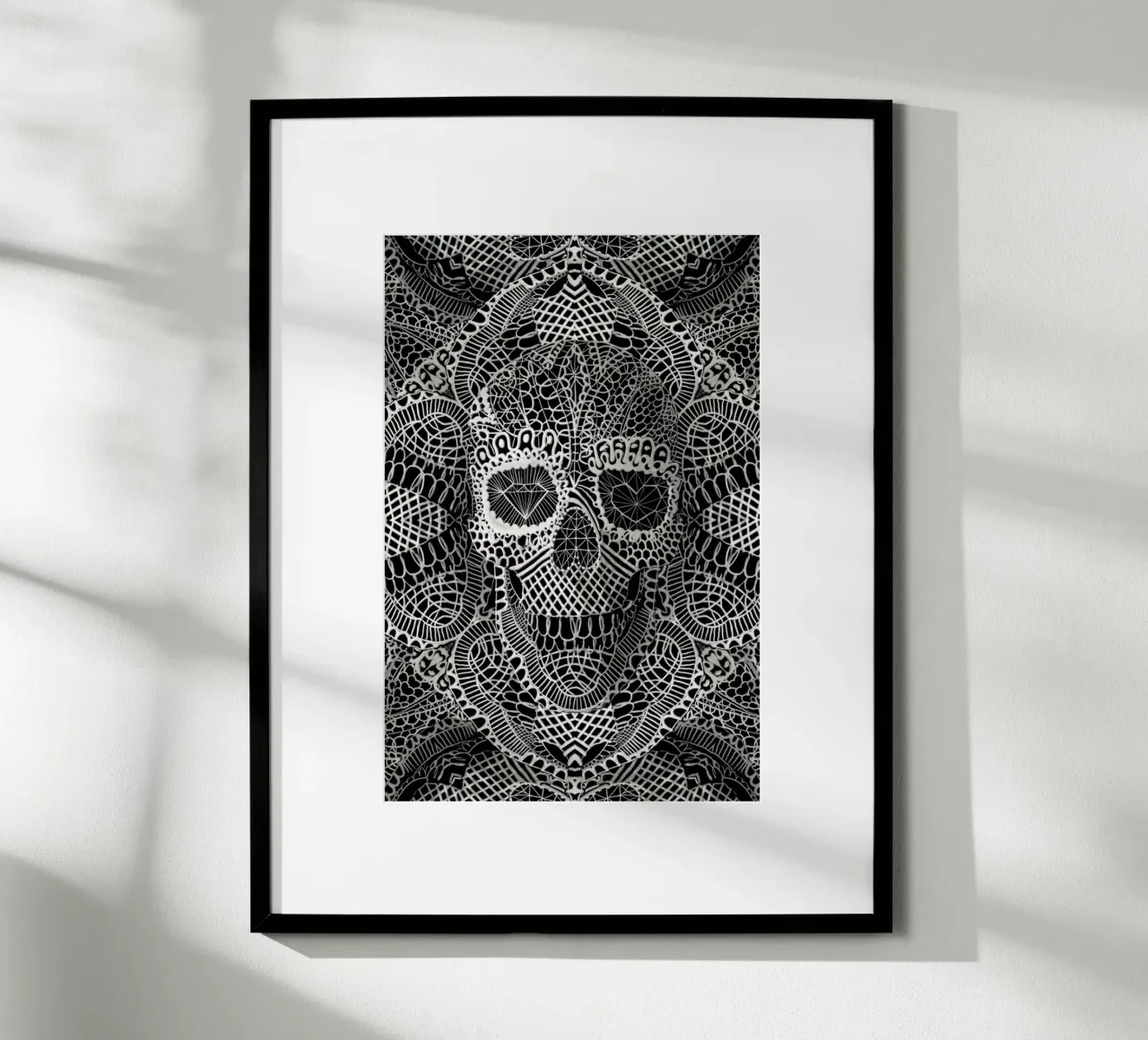 Lace Skull carta hahnemühle da Ali Gulec