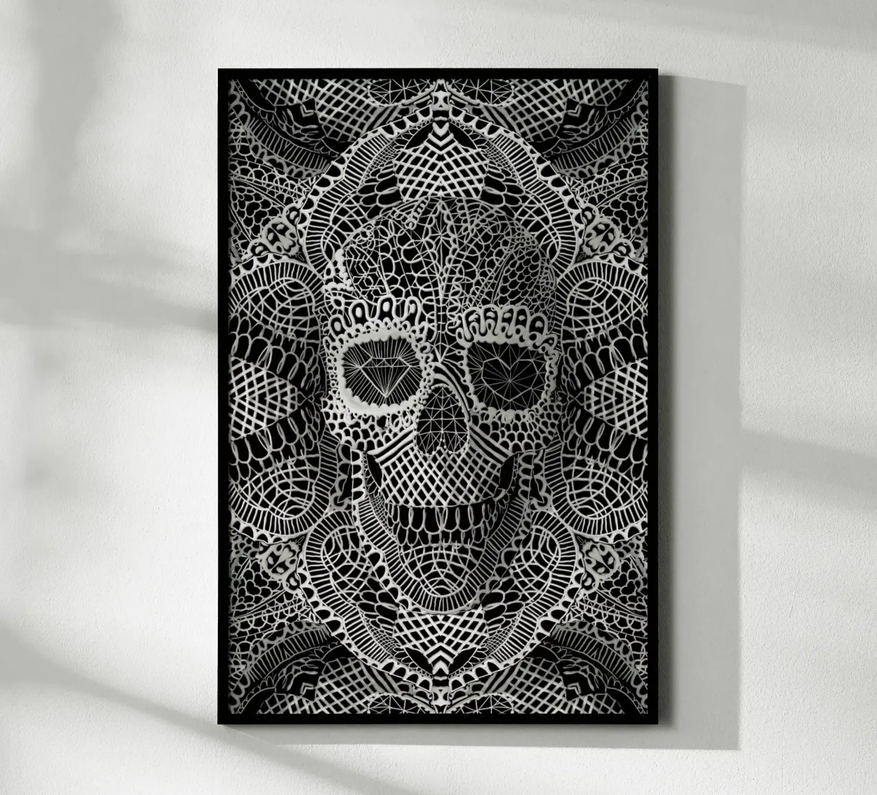 Lace Skull carta hahnemühle da Ali Gulec