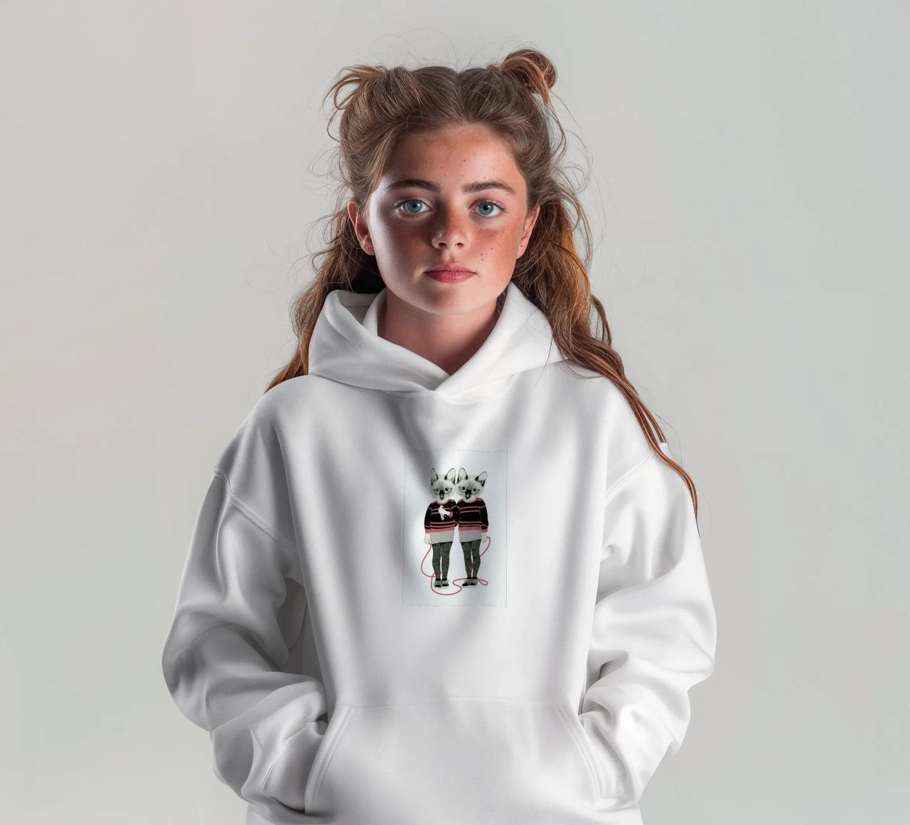 Siames Twins sudadera con capucha para niño de Laura Graves