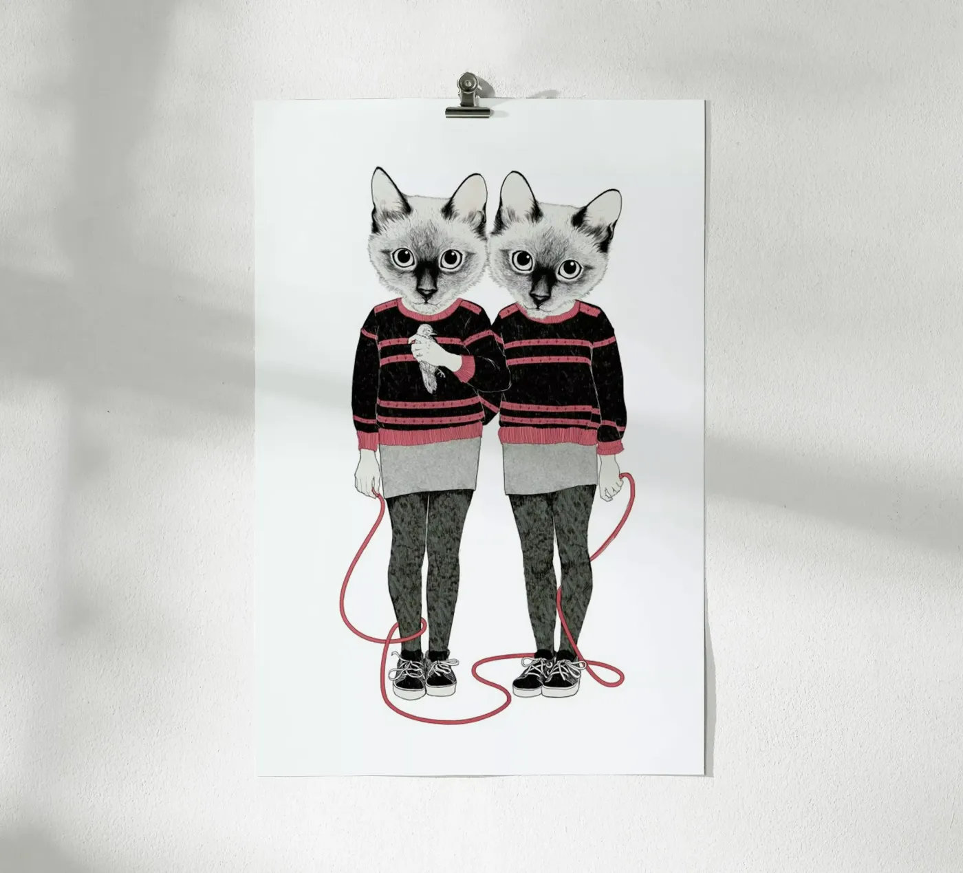 Siames Twins poster van Laura Graves