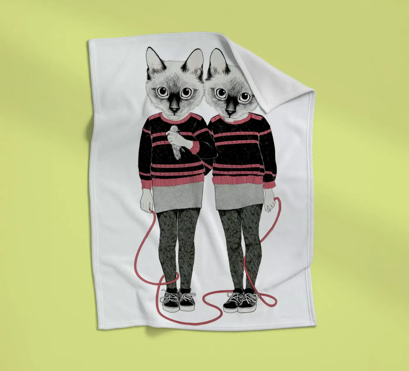 Siames Twins fleecedeken van Laura Graves