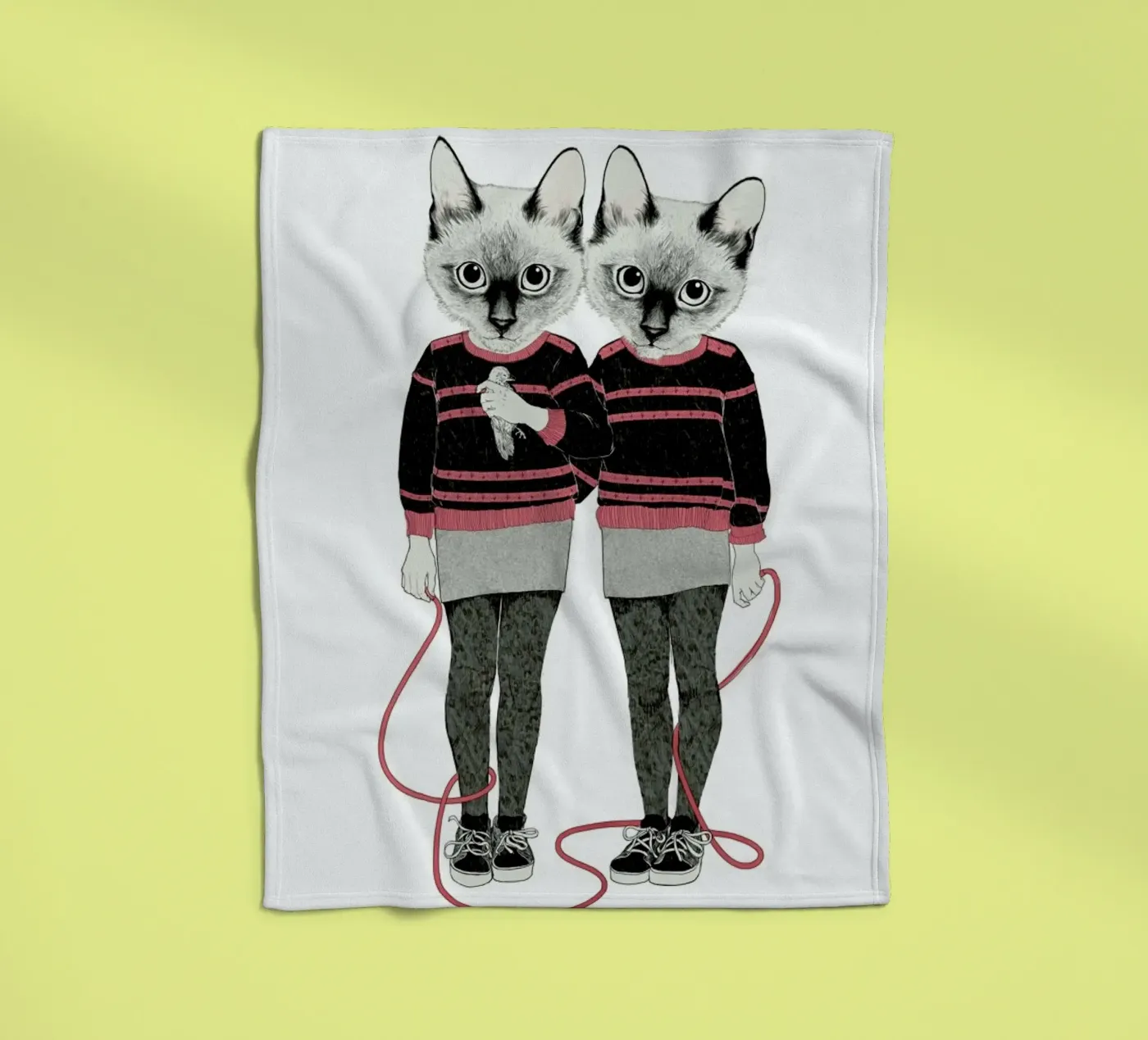 Siames Twins fleecedeken van Laura Graves