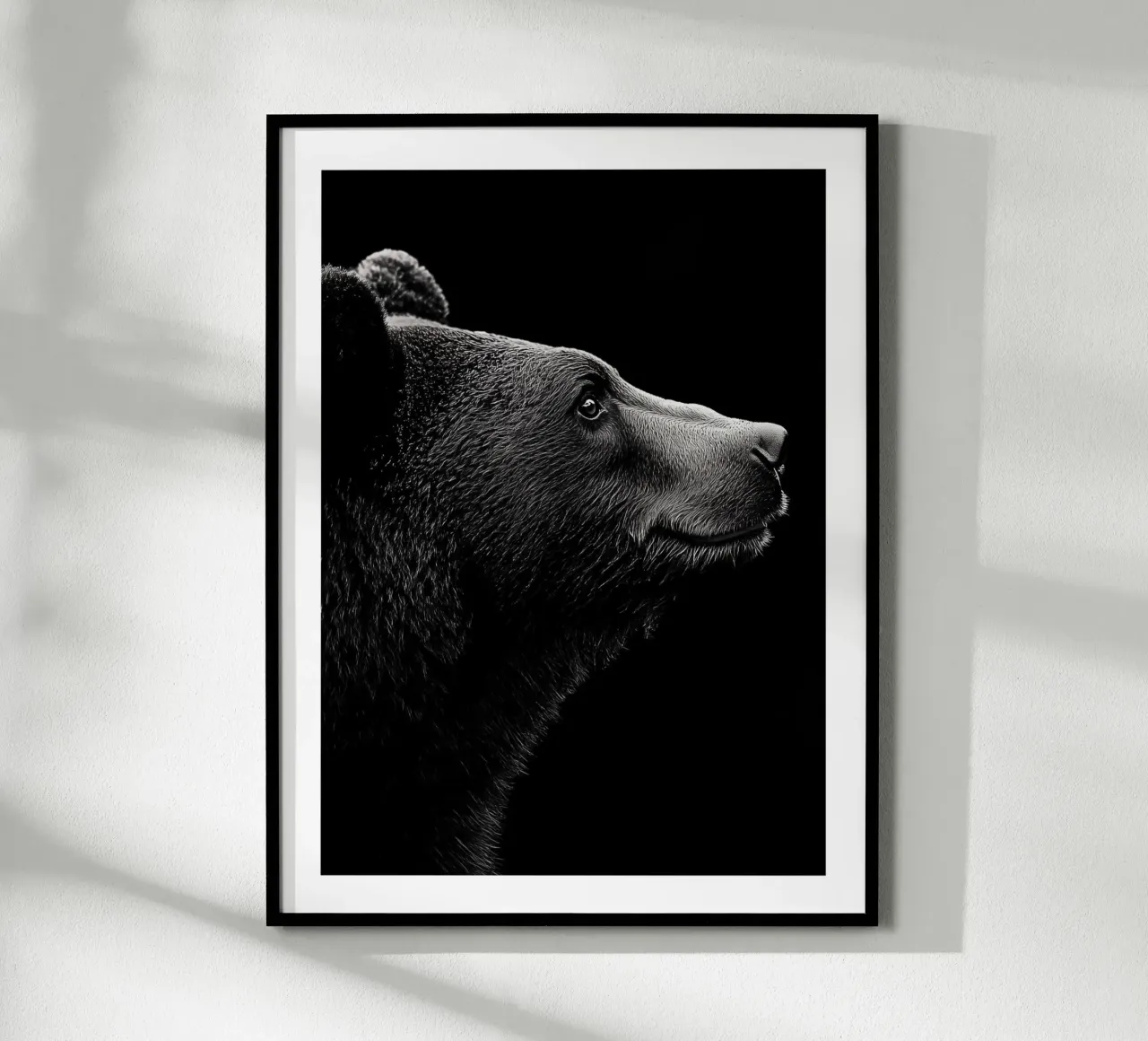 Elegante profilo di un orso carta hahnemühle da Monochrome