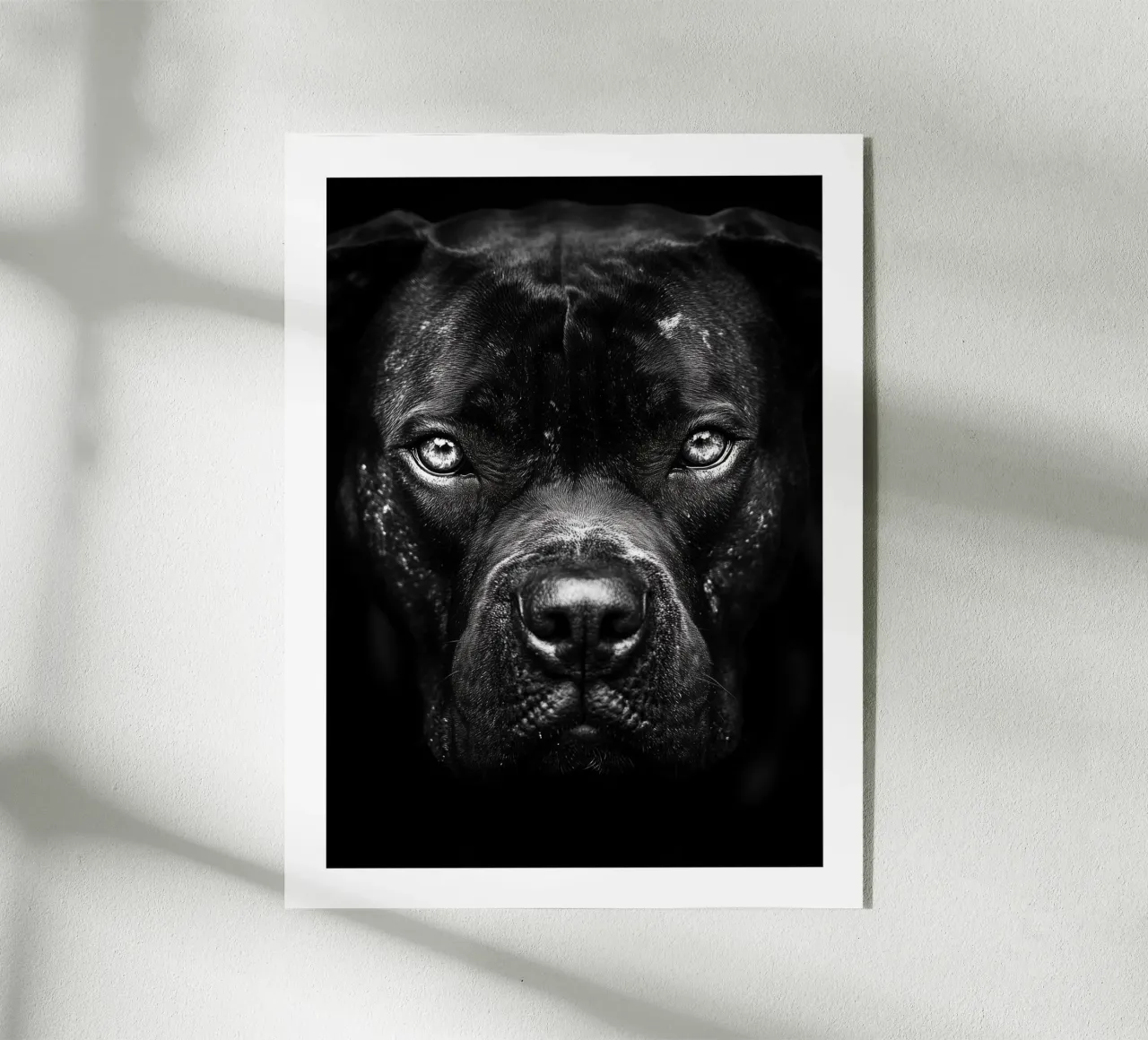 Imponente ritratto di un cane plexiglass da Monochrome