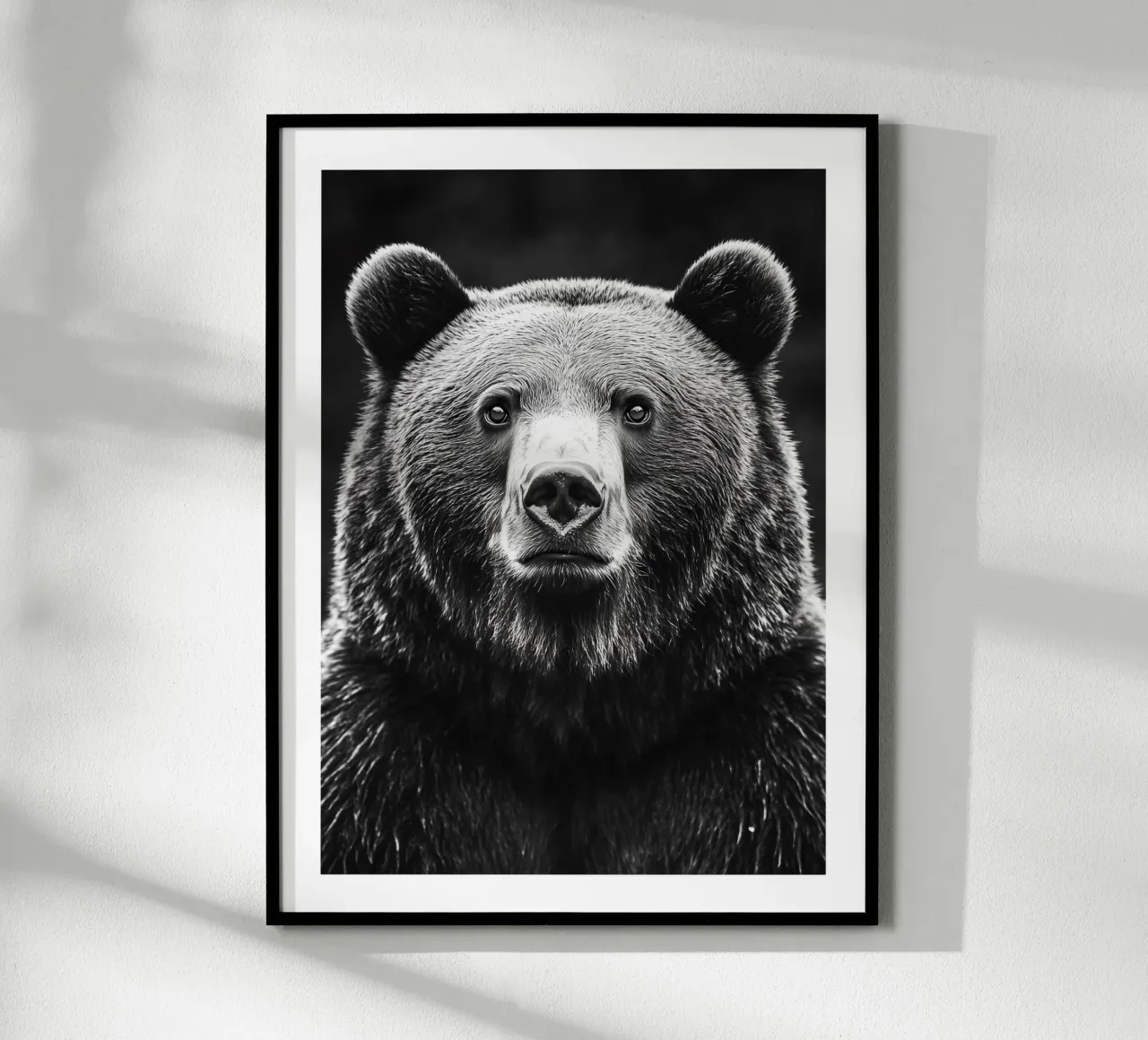 Maestoso ritratto di un orso carta hahnemühle da Monochrome