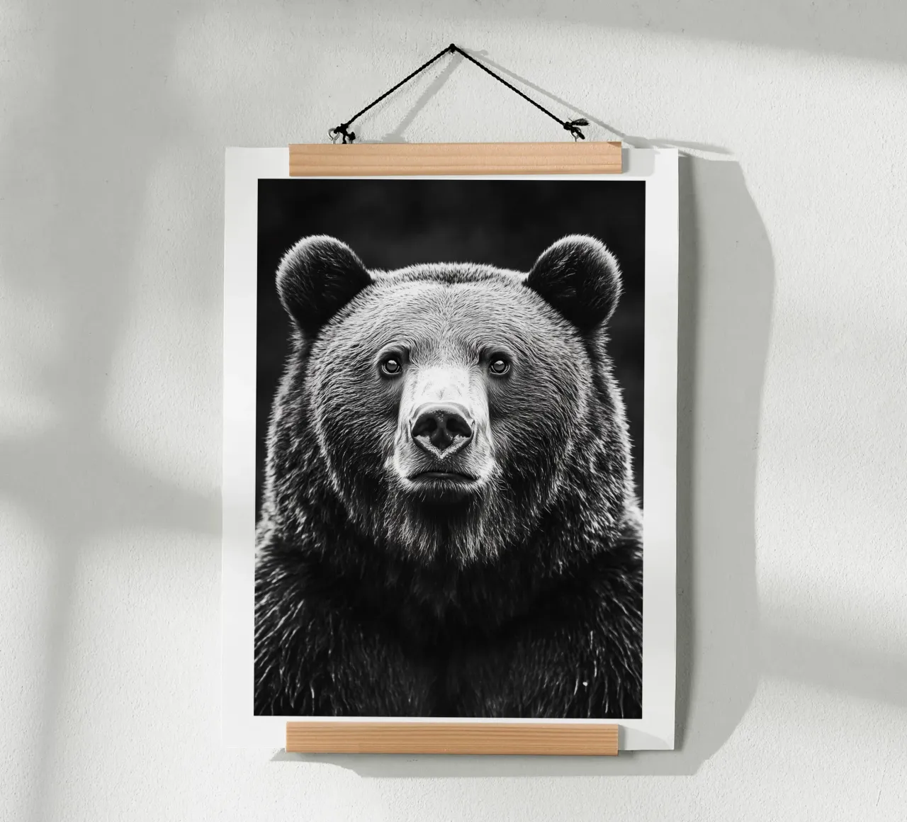 Maestoso ritratto di un orso carta hahnemühle da Monochrome