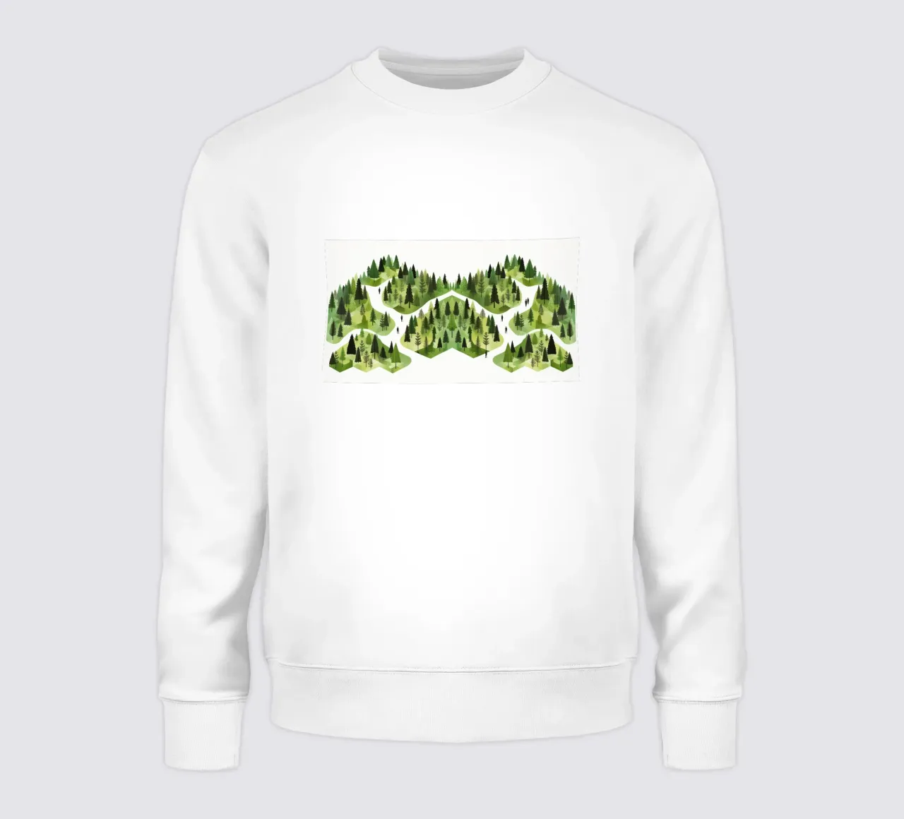 Green Emerge 3 - horizontal forest felpa da The Quiet Senju