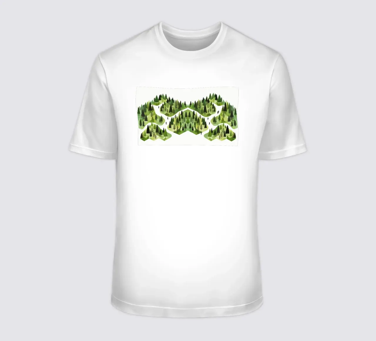 Green Emerge 3 - horizontal forest t-shirt da The Quiet Senju
