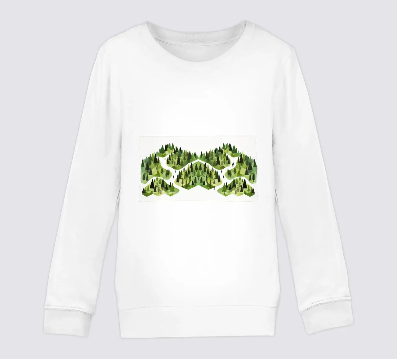 Green Emerge 3 - horizontal forest felpa bambino da The Quiet Senju