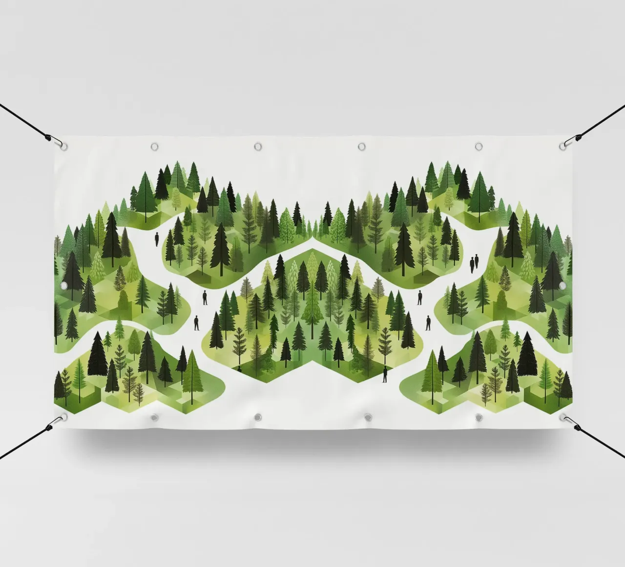 Green Emerge 3 - horizontal forest telo in pvc da The Quiet Senju