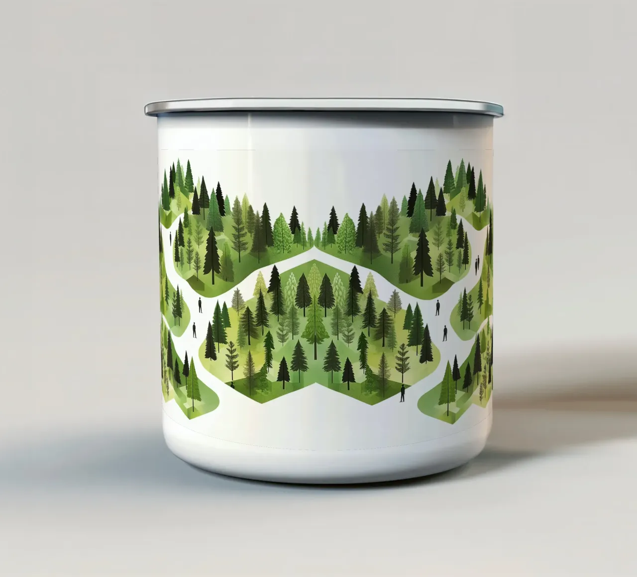 Green Emerge 3 - horizontal forest tazza in smalto da The Quiet Senju