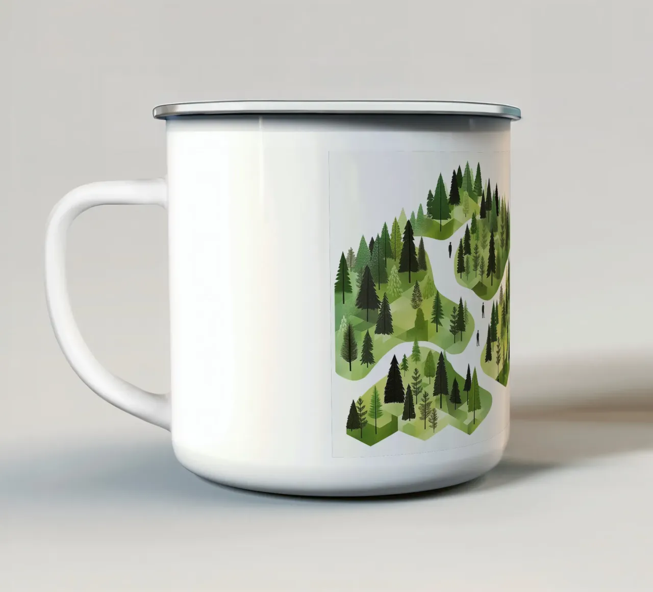 Green Emerge 3 - horizontal forest tazza in smalto da The Quiet Senju