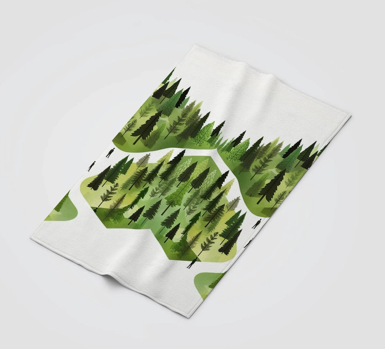 Green Emerge 3 - horizontal forest coperta in pile da The Quiet Senju